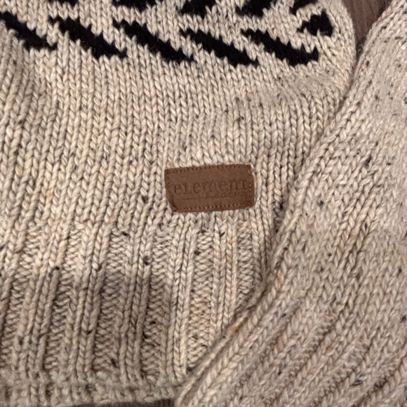 Element Beige Sweater with Red and Black Pattern - Picture 3 of 4